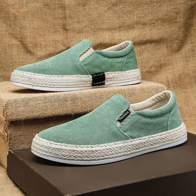 Vintém d'Ouro - Sapatos de lona deslizantes e respiráveis