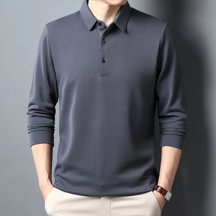 Vintém d'Ouro - Camisa pólo elegante de manga comprida