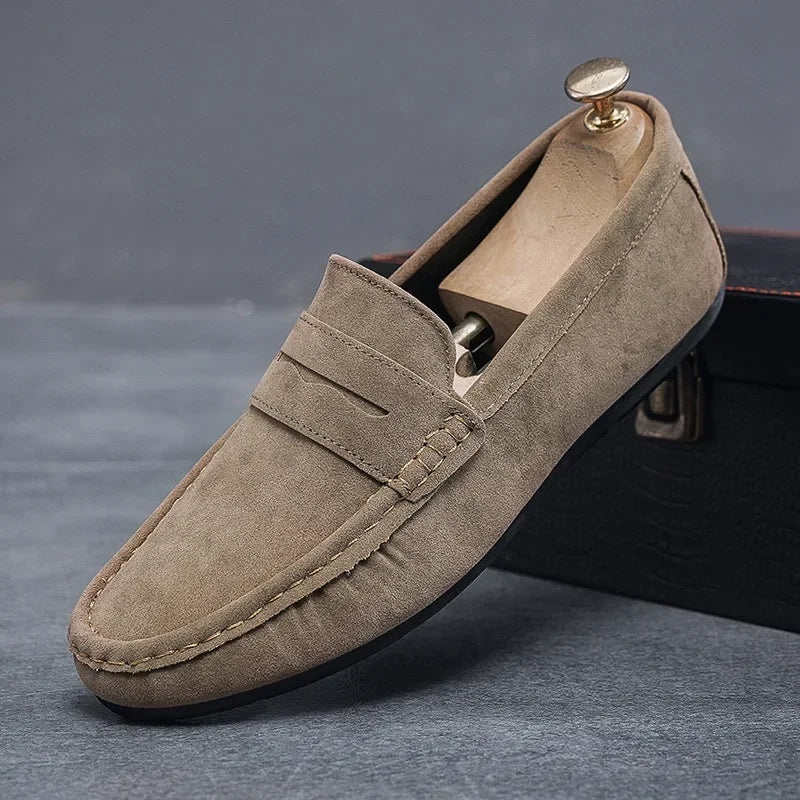 Vintém d'Ouro - Mocassins leves de camurça para homem