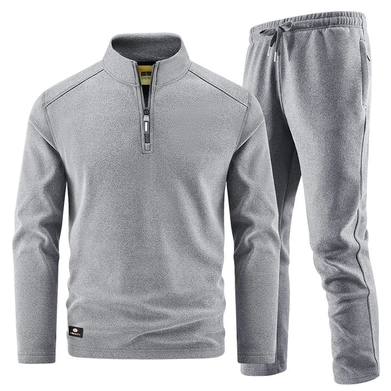 Vintém d'Ouro - Conjunto elegante de camisola com fecho para homem