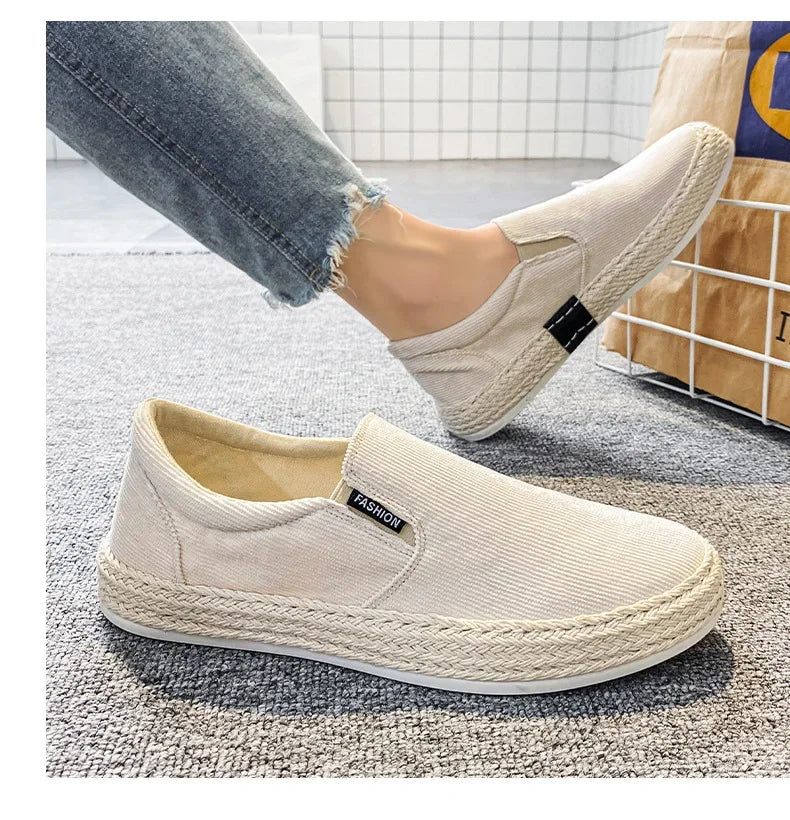 Vintém d'Ouro - Sapatos de lona deslizantes e respiráveis