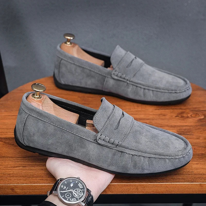 Vintém d'Ouro - Mocassins leves de camurça para homem