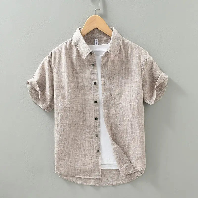 Vintém d'Ouro - Camisa de linho de manga curta
