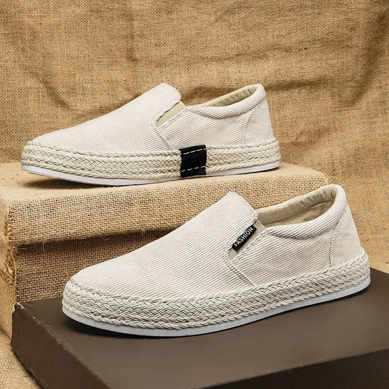 Vintém d'Ouro - Sapatos de lona deslizantes e respiráveis