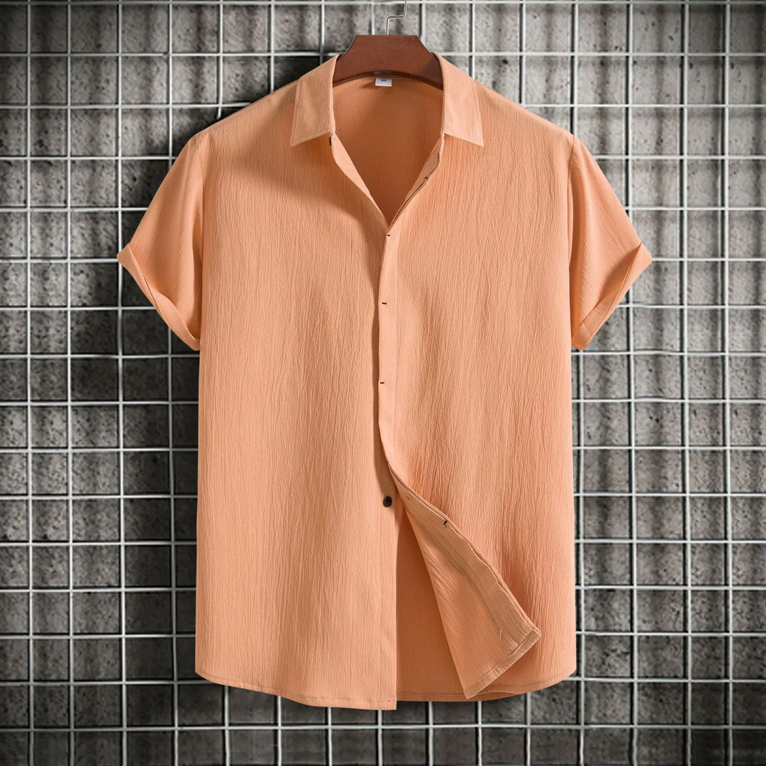 Vintém d'Ouro - Camisa de linho e algodão de manga curta