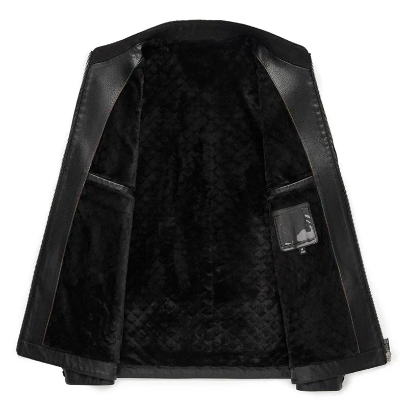 Vintém d'Ouro - Casaco de couro elegante para homem