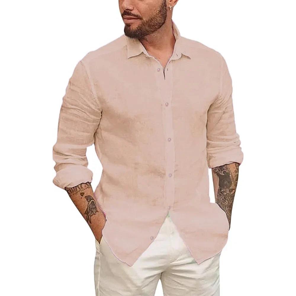 Vintém d'Ouro - Camisa havaiana em linho de algodão