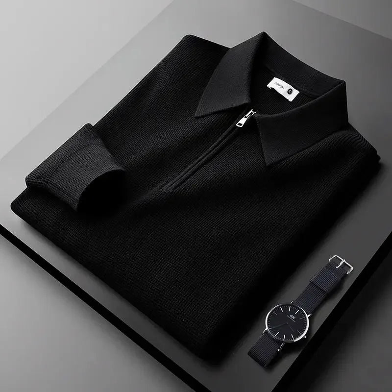 Vintém d'Ouro - Camisola elegante com fecho de correr para homem