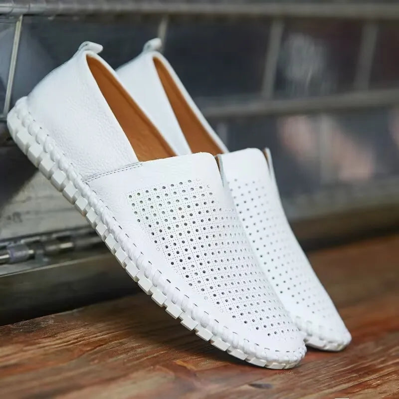 Vintém d'Ouro - Mocassins elegantes e respiráveis em pele