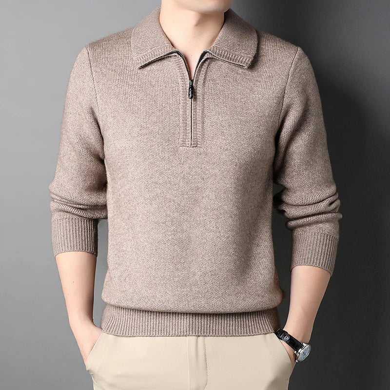 Vintém d'Ouro - Camisola elegante de caxemira com fecho