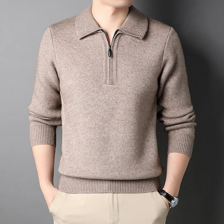 Vintém d'Ouro - Camisola elegante de caxemira com fecho