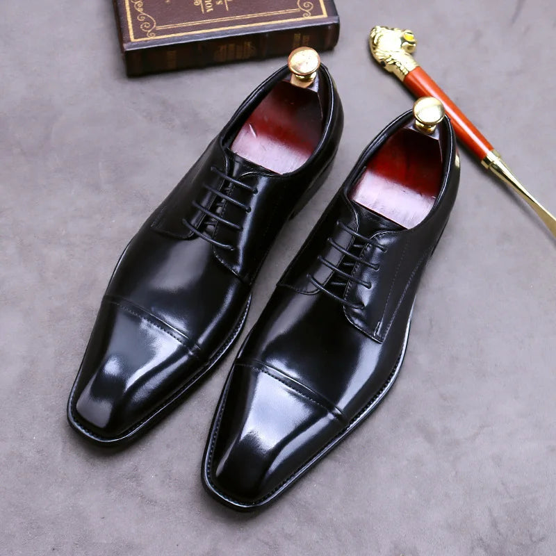 Vintém d'Ouro - Sapatos de negócios elegantes em couro