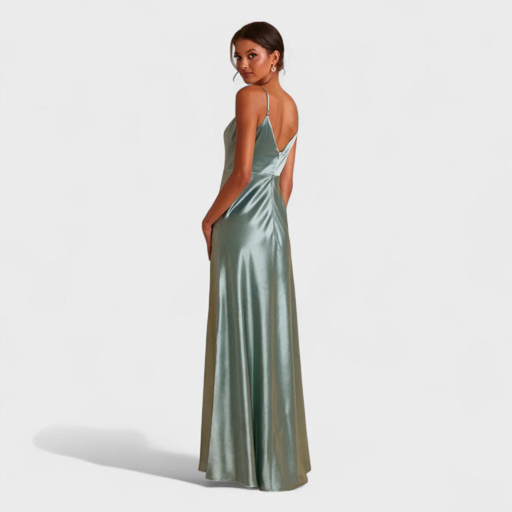 Vintém d'Ouro - Vestido longo de cetim
