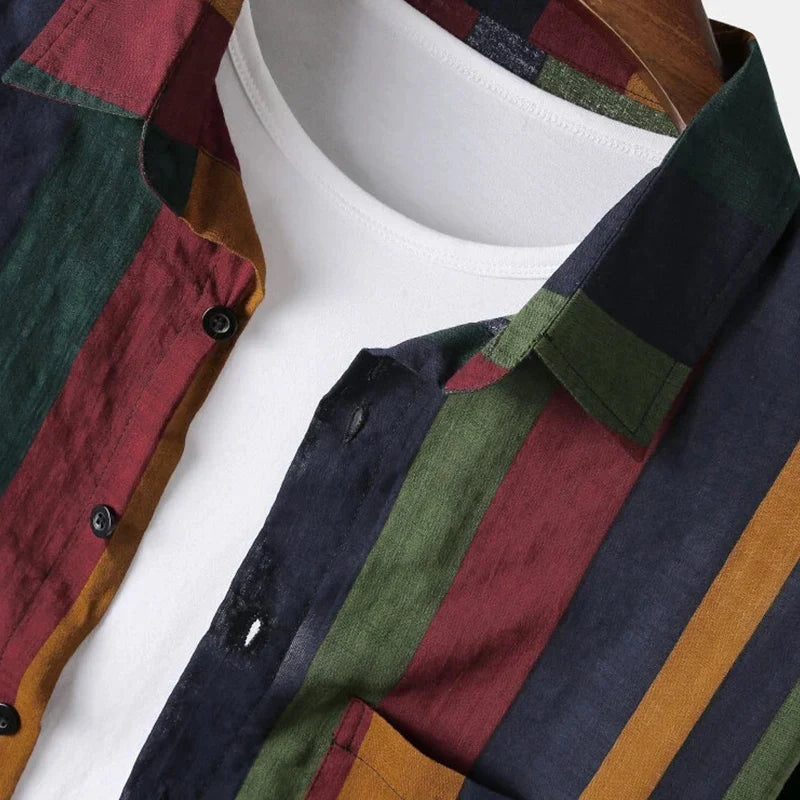Vintém d'Ouro - Camisa Mosaico Linhas