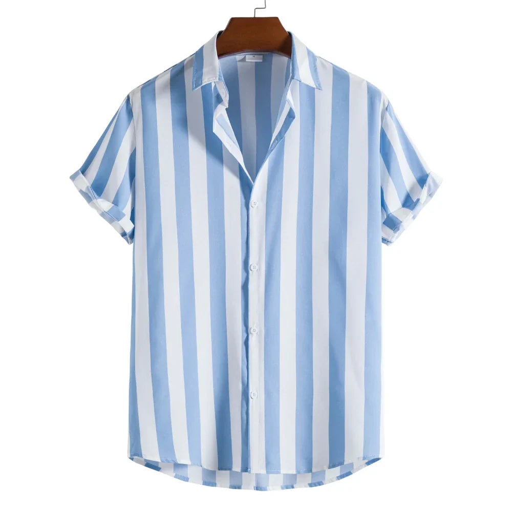Vintém d'Ouro - Camisa de verão listrada de manga curta