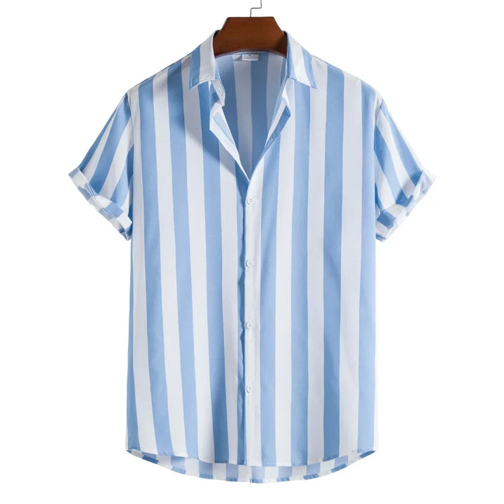 Vintém d'Ouro - Camisa de verão listrada de manga curta