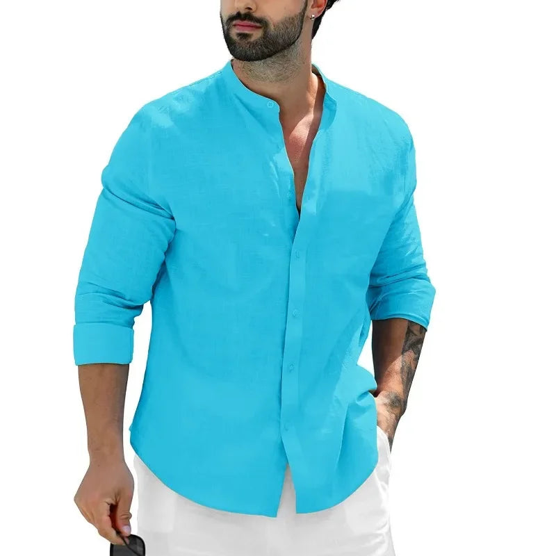 Vintém d'Ouro - Camisa casual de linho