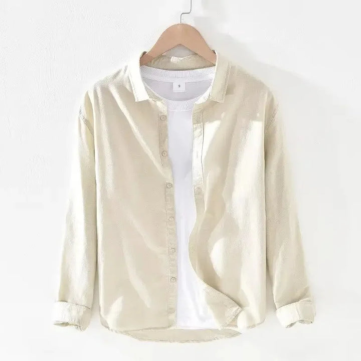 Vintém d'Ouro - Camisa casual de algodão e linho
