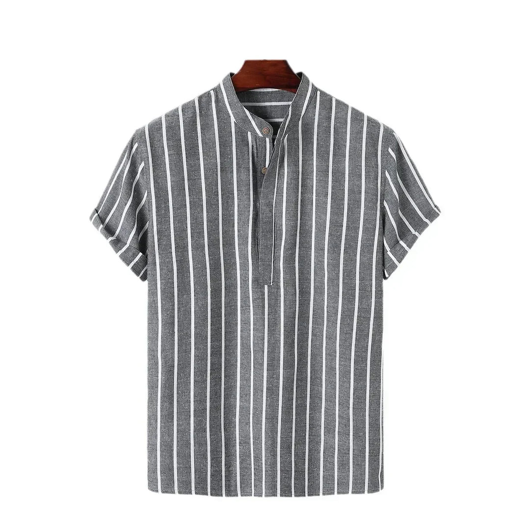 Vintém d'Ouro - Camisa elegante de manga curta listrada