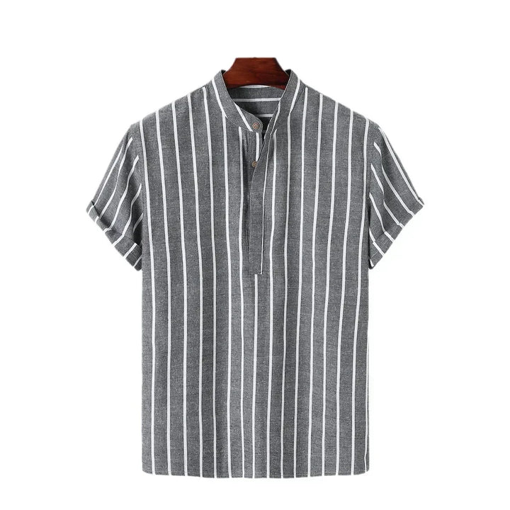 Vintém d'Ouro - Camisa elegante de manga curta listrada