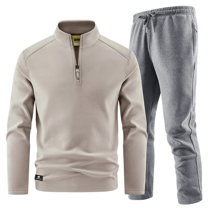 Vintém d'Ouro - Conjunto elegante de camisola com fecho para homem