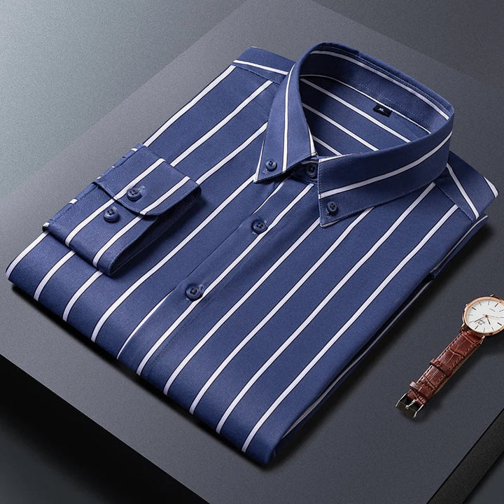 Vintém d'Ouro - Camisa masculina com riscas elegantes