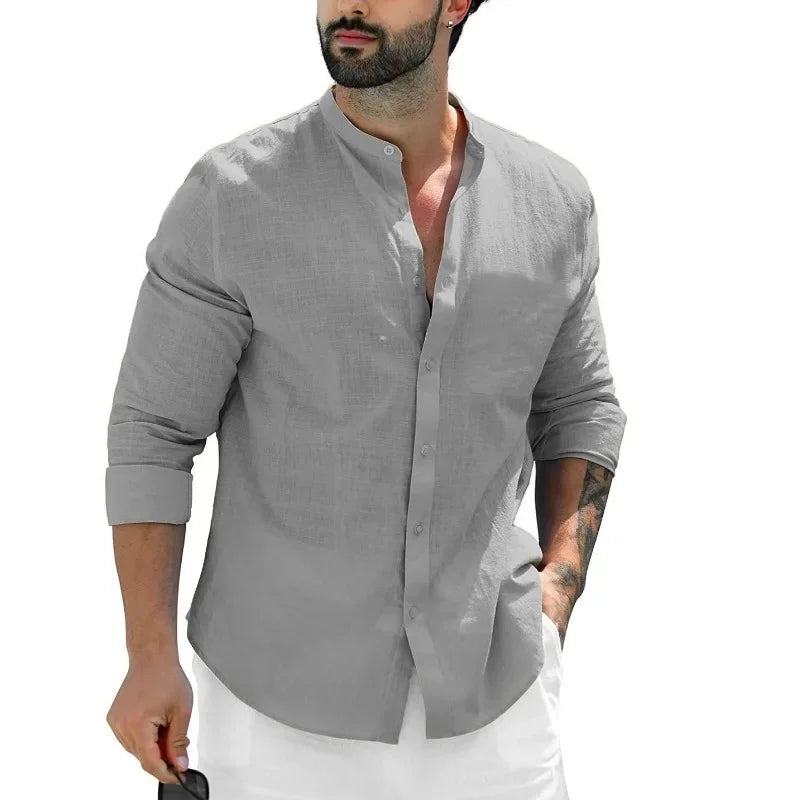 Vintém d'Ouro - Camisa casual de linho
