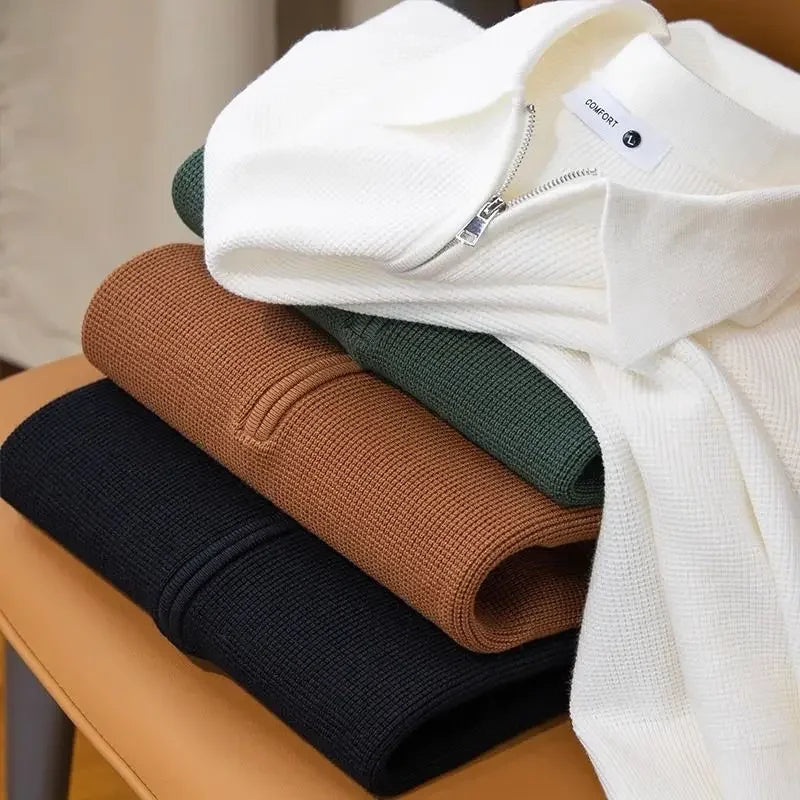 Vintém d'Ouro - Camisola elegante com fecho de correr para homem