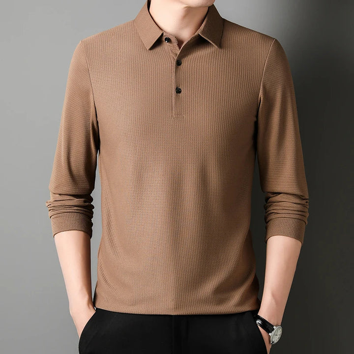 Vintém d'Ouro - Camisa pólo elegante de manga comprida