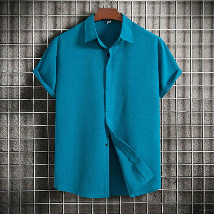 Vintém d'Ouro - Camisa de linho e algodão de manga curta