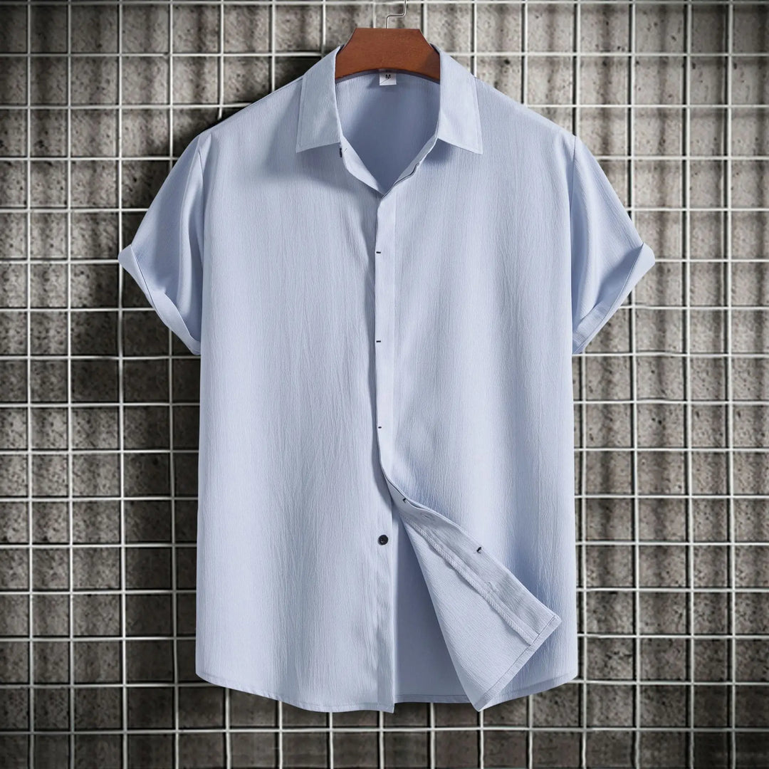 Vintém d'Ouro - Camisa de linho e algodão de manga curta