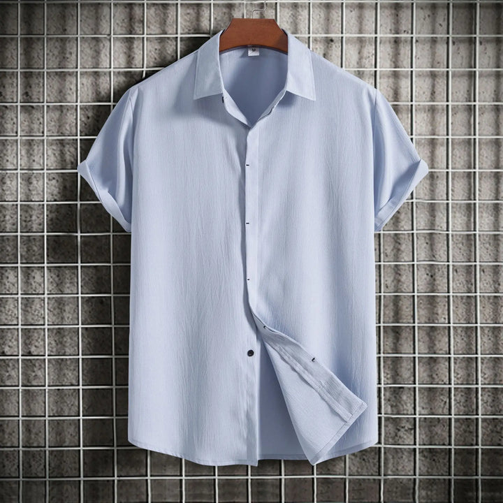 Vintém d'Ouro - Camisa de linho e algodão de manga curta