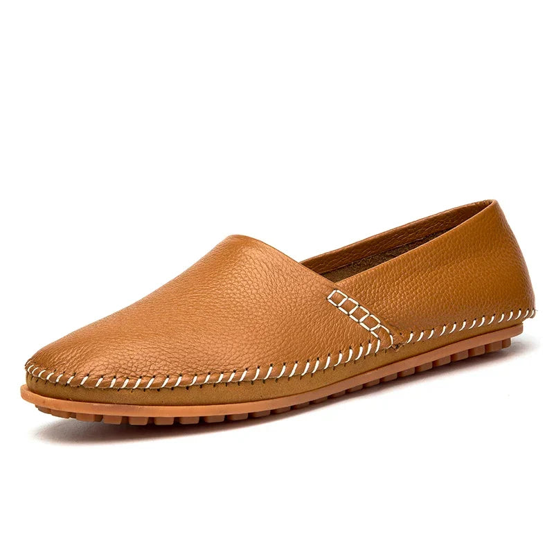 Vintém d'Ouro - Mocassins de couro claro