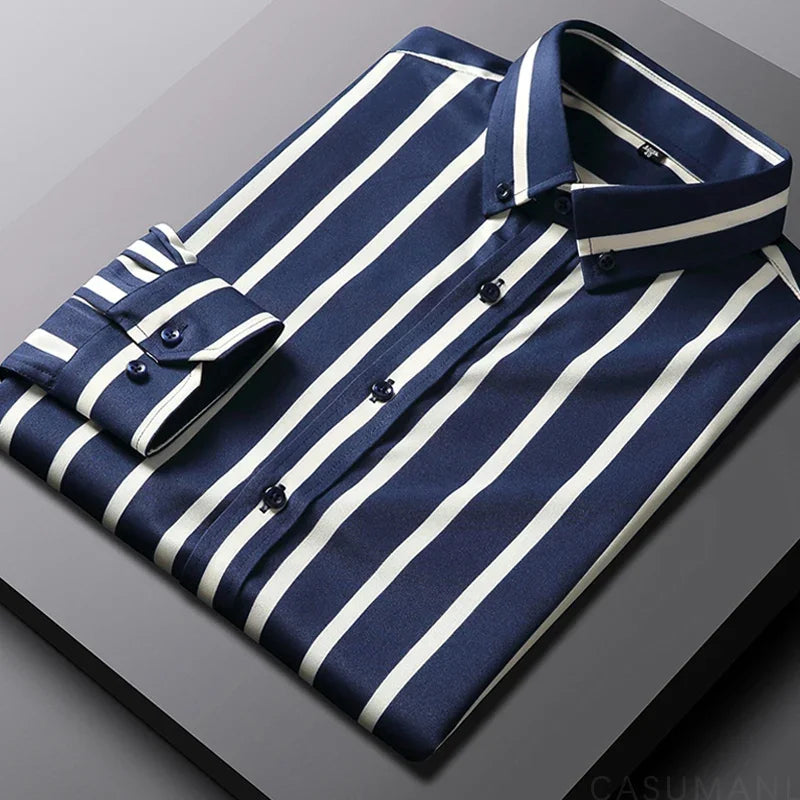 Vintém d'Ouro - Camisa casual listrada para homem