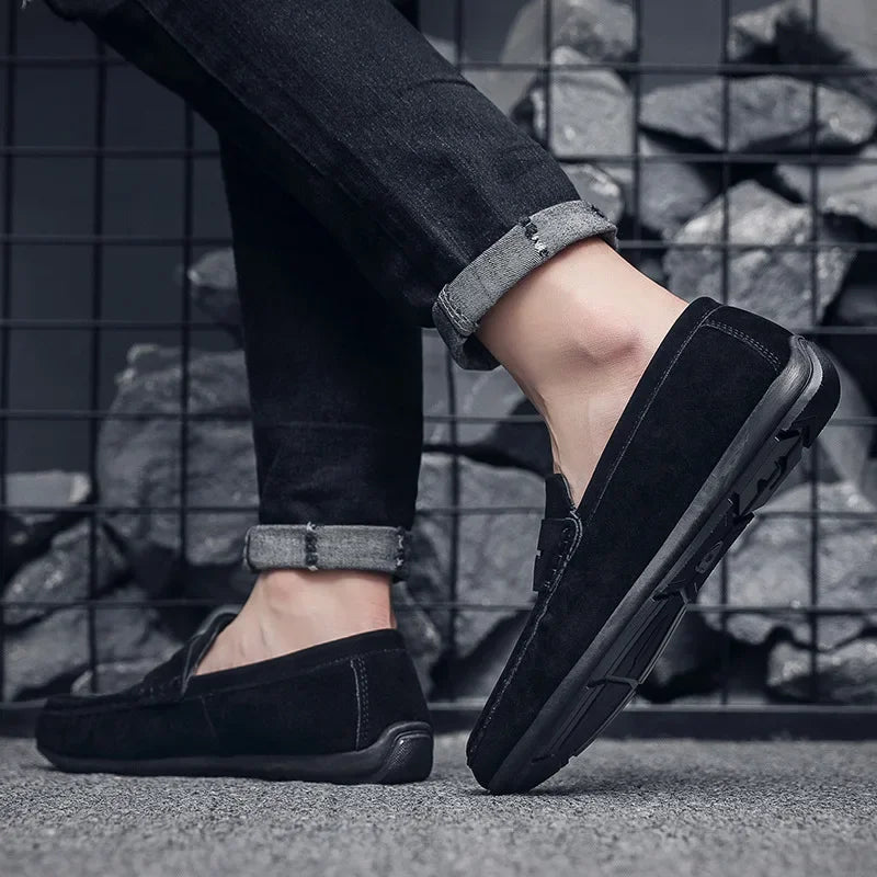 Vintém d'Ouro - Mocassins leves de camurça para homem