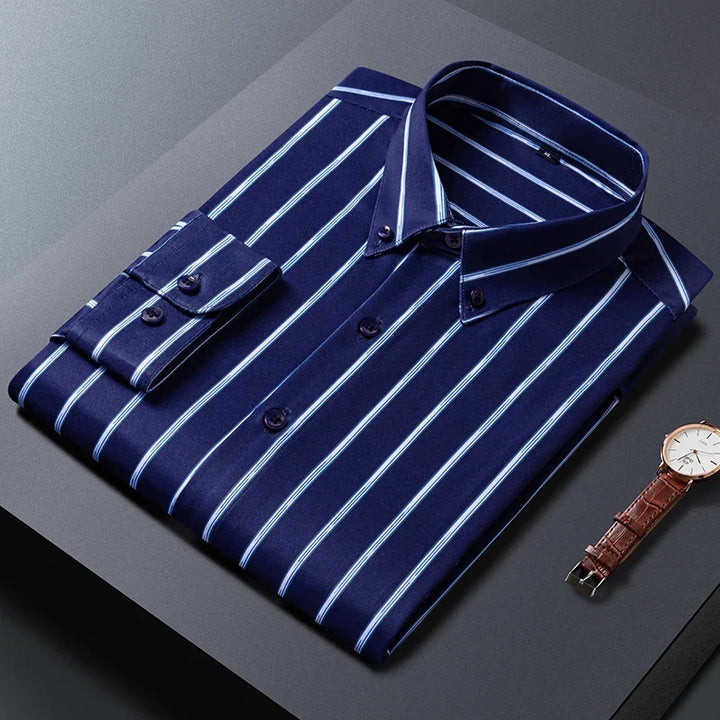 Vintém d'Ouro - Camisa masculina com riscas elegantes