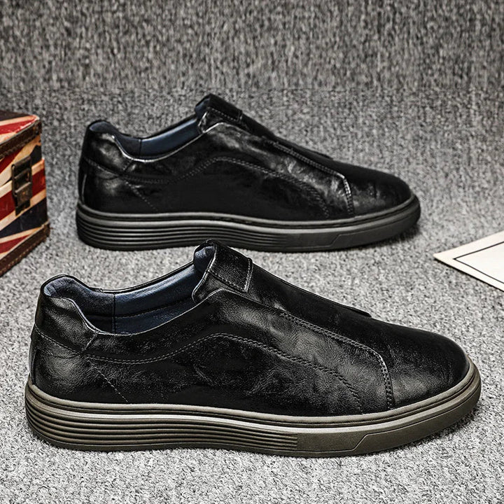 Vintém d'Ouro - Sapatos clássicos de couro slip-on