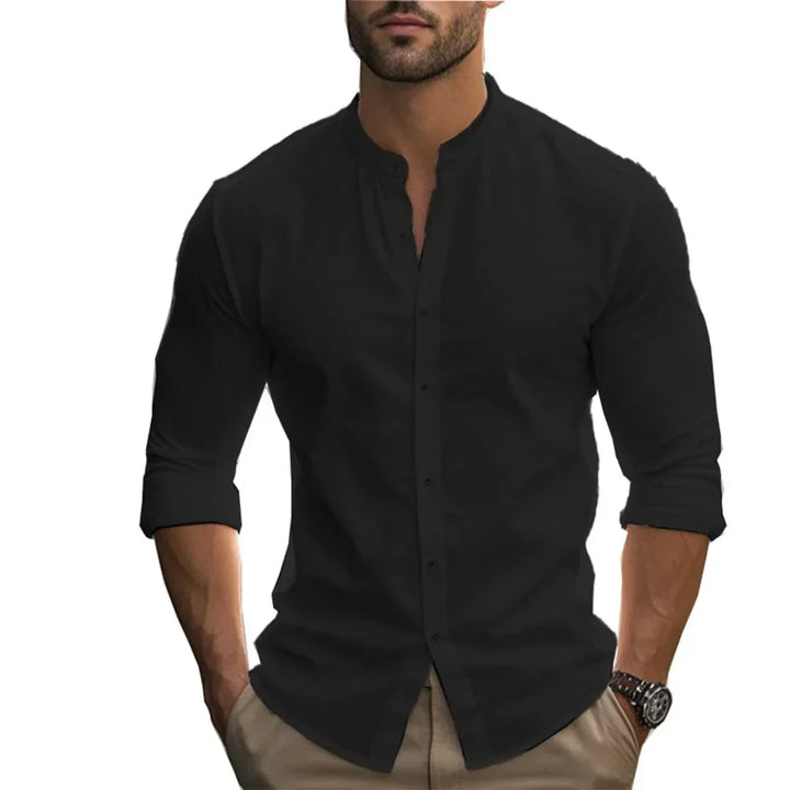 Vintém d'Ouro - Camisa casual de verão em algodão e linho