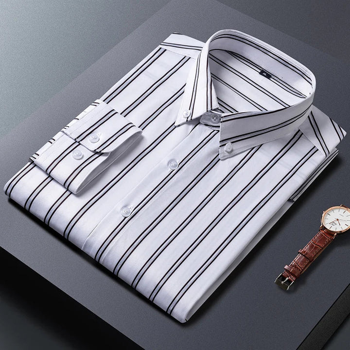 Vintém d'Ouro - Camisa masculina com riscas elegantes