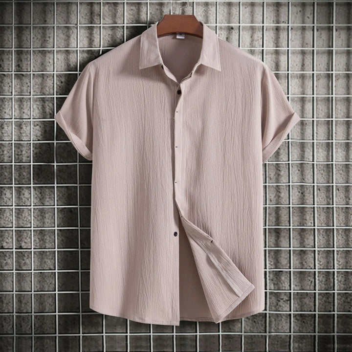Vintém d'Ouro - Camisa de linho e algodão de manga curta