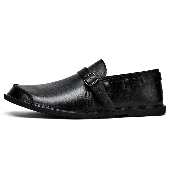 Vintém d'Ouro - Mocassins de couro com fivela