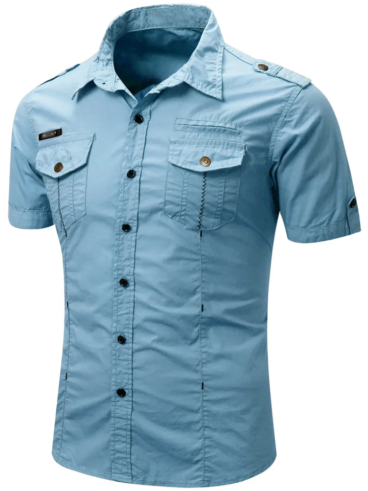 Vintém d'Ouro - Camisa de manga curta em algodão Cargo