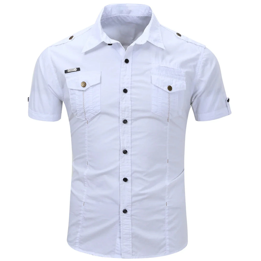 Vintém d'Ouro - Camisa de manga curta em algodão Cargo