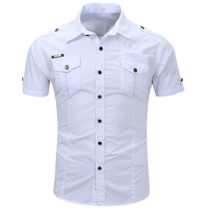 Vintém d'Ouro - Camisa de manga curta em algodão Cargo