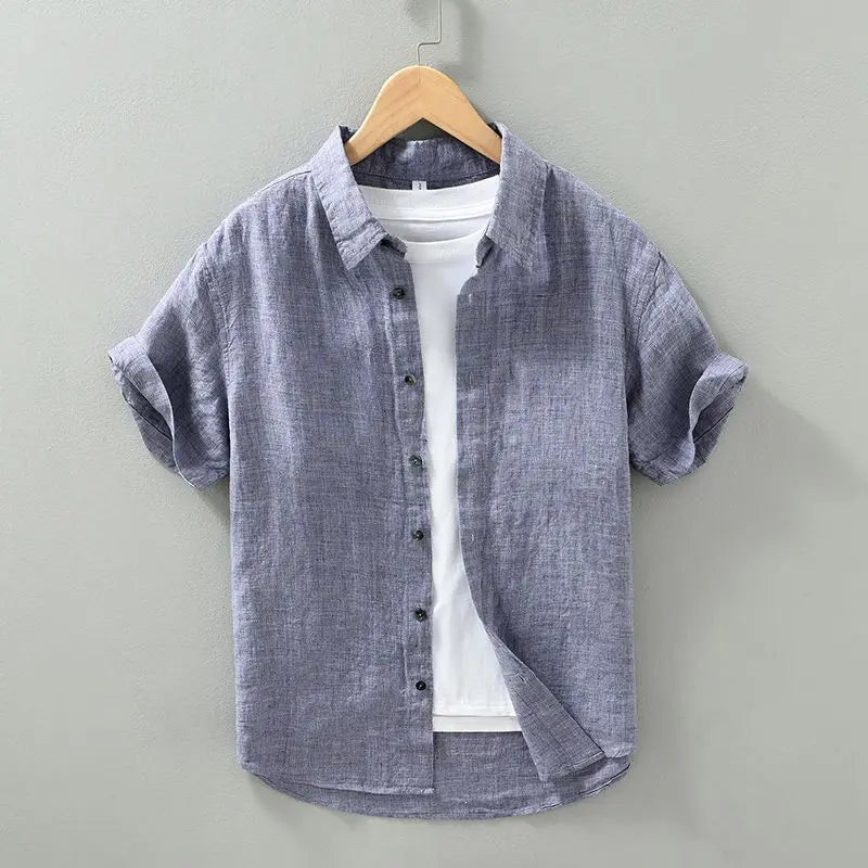 Vintém d'Ouro - Camisa de linho de manga curta