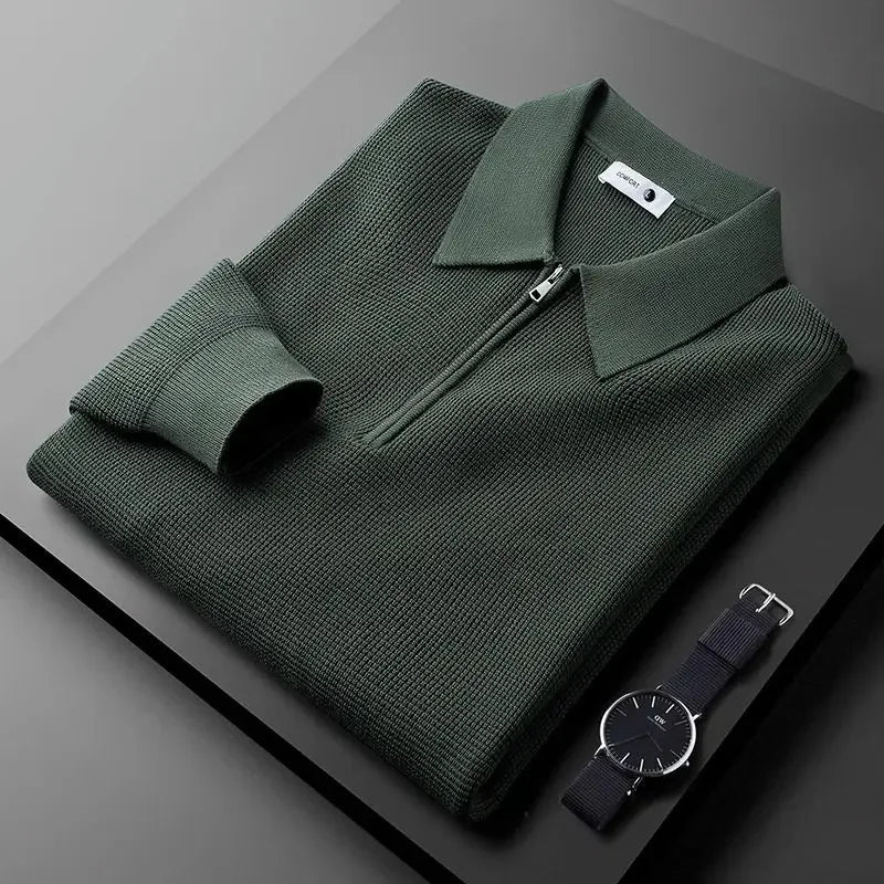 Vintém d'Ouro - Camisola elegante com fecho de correr para homem