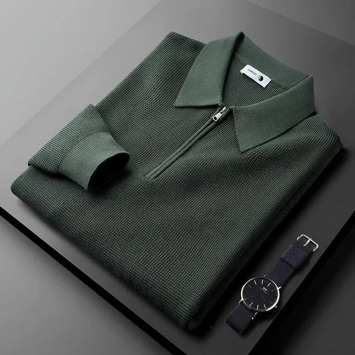 Vintém d'Ouro - Camisola elegante com fecho de correr para homem