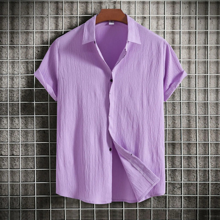 Vintém d'Ouro - Camisa de linho e algodão de manga curta