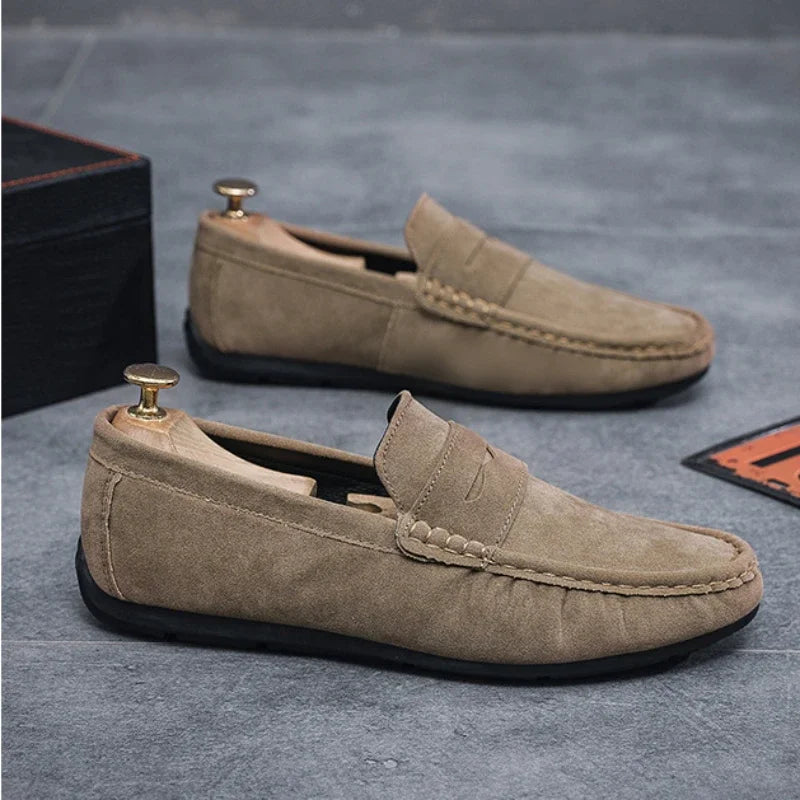 Vintém d'Ouro - Mocassins leves de camurça para homem