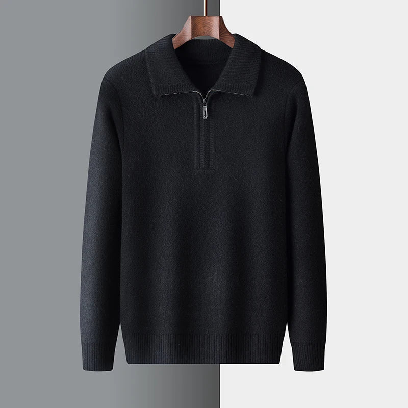Vintém d'Ouro - Camisola elegante de caxemira com fecho